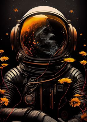 Space Suit With flower