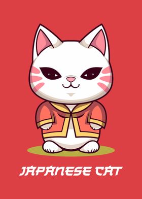 Japanese Cat with kimono