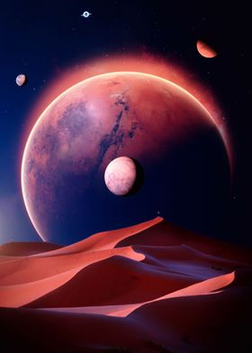 Planet Mars Desert Dune