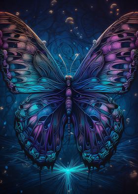 Blue Night Butterfly 