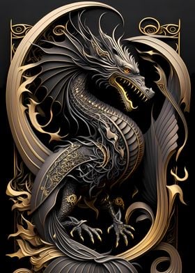 Majestic Golden Dragon
