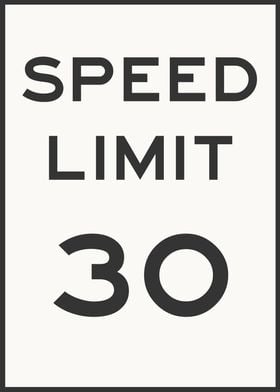 American Speed Limit Sign