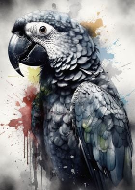 Parrot Beauty Black Ink