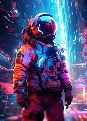 Astronaut Cyberpunk