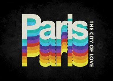 paris rainbow retro