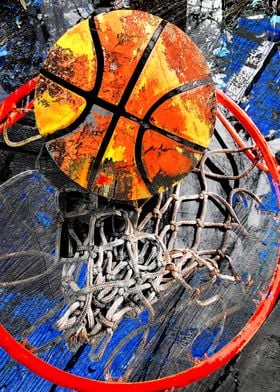 Basketball art print S209