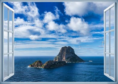 Window view ibiza es vedra