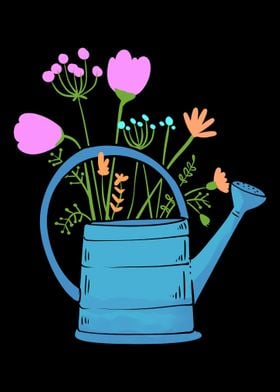 Tulips Watering Can Garden