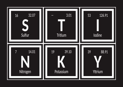 Stinky Table of Elements