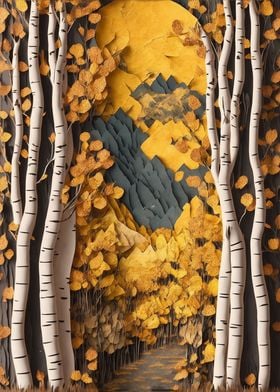 Aspen trees collage 4