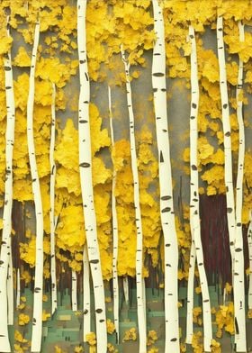 Aspen trees collage 1