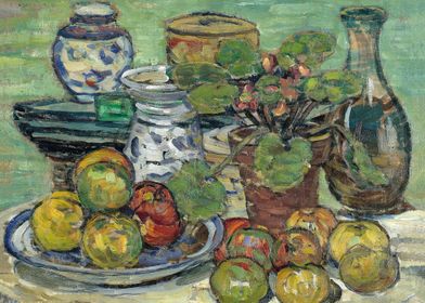 Still life with apples