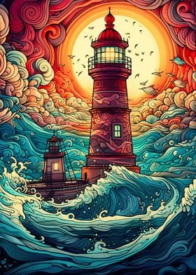 Lighthouse Waves