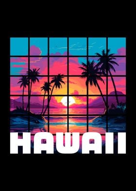 Vaporwave Hawaii 80s