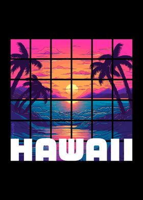 Hawaii Vaporwave 80s