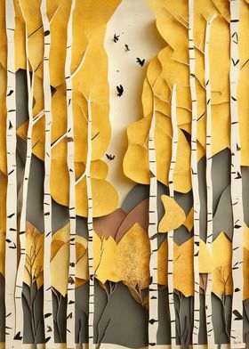 Aspen trees collage 3