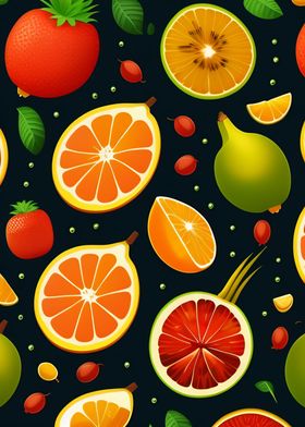 Colorful Fruits Pattern