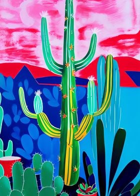 Maximalist Cactus Art