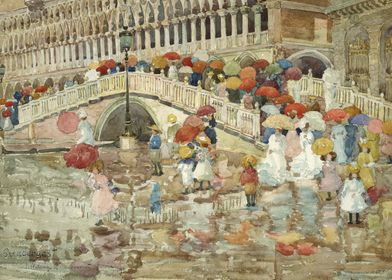 Umbrellas in the Rain 1899