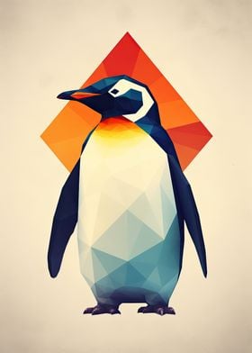 Colorful Abstract Penguin