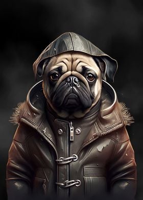 Pug Dog Portrait