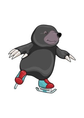 Mole Ice skating 