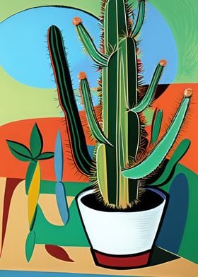 Artsy Cactus Illustration