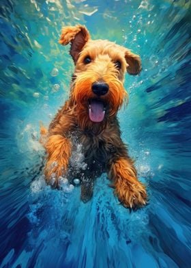 Underwater Terrier Dog