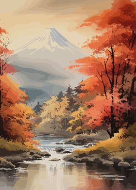 Mount Fuji During Autumn