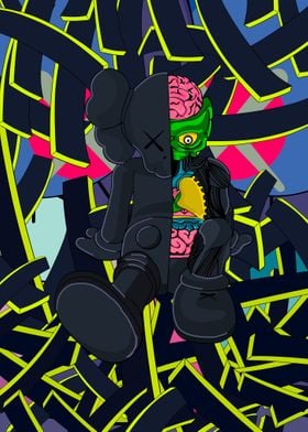 Kaws abstract background