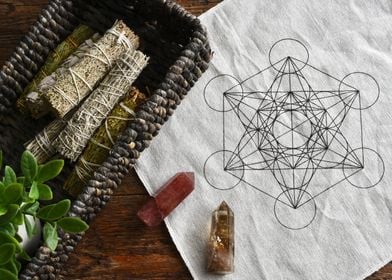 Metatrons Cube and crystal