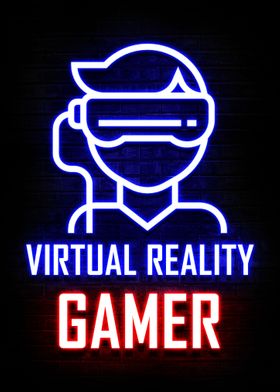 VR Gamer Neon Quotes