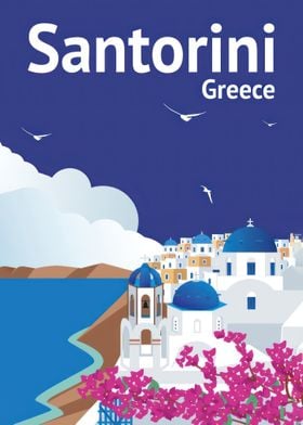 Santorini Travel poster