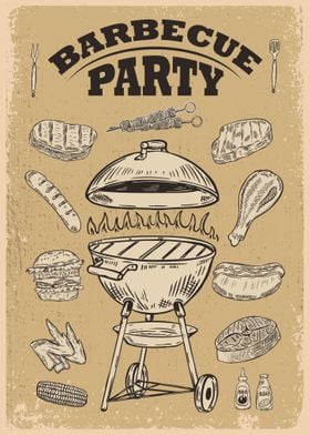 Bbq and grill Poster 