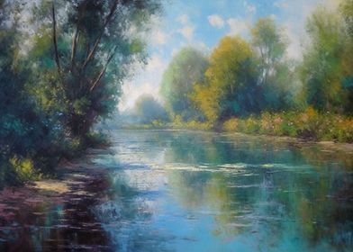 River Oil Painting