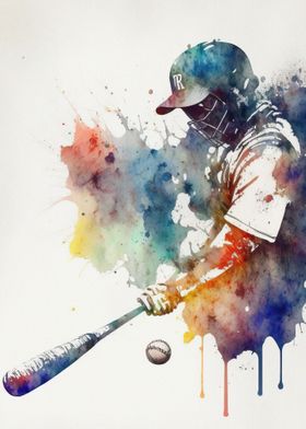 Sports art baseball