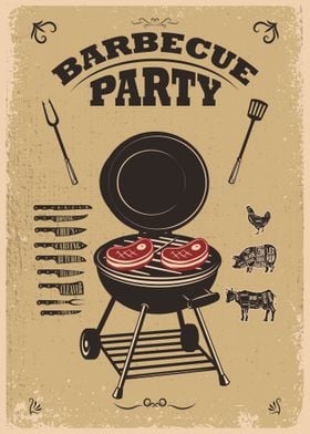 Bbq and grill Poster 