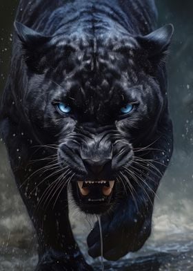 black panther powerful eye