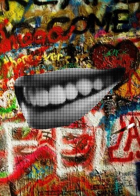 Mouth Graffiti Art Colors
