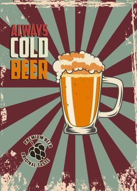 Always cold beer Vintage 