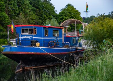 Belgian blue boat