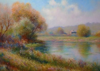 River Oil Painting