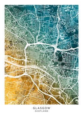 Glasgow Scotland Map