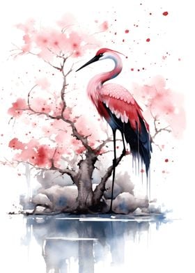 Crane Cherry Blossom