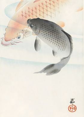 Two carp Ohara Koson