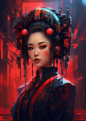 Cyberpunk geisha