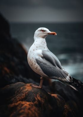 Calm seagull