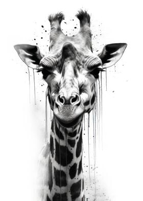 Giraffe Beauty Watercolor