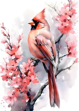 Cardinal Cherry Blossom