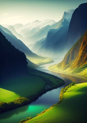 Verdant River Valley